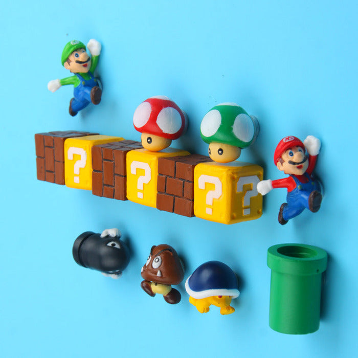 Skanto | MarioMagnet – Munter Kjøleskap Magneter for Super Mario Fans - Kjøkken Dekorasjon