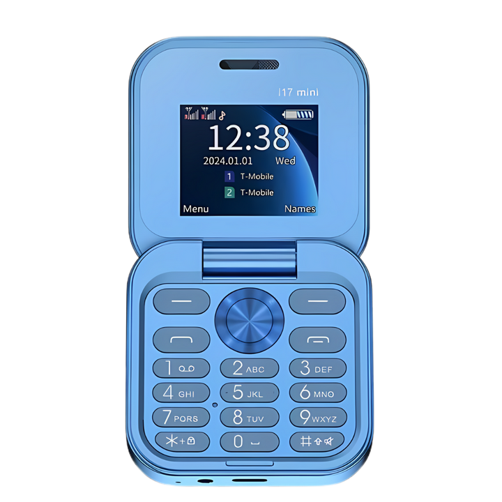 Liten sammenleggbar mobiltelefon med dobbelt sim-kort