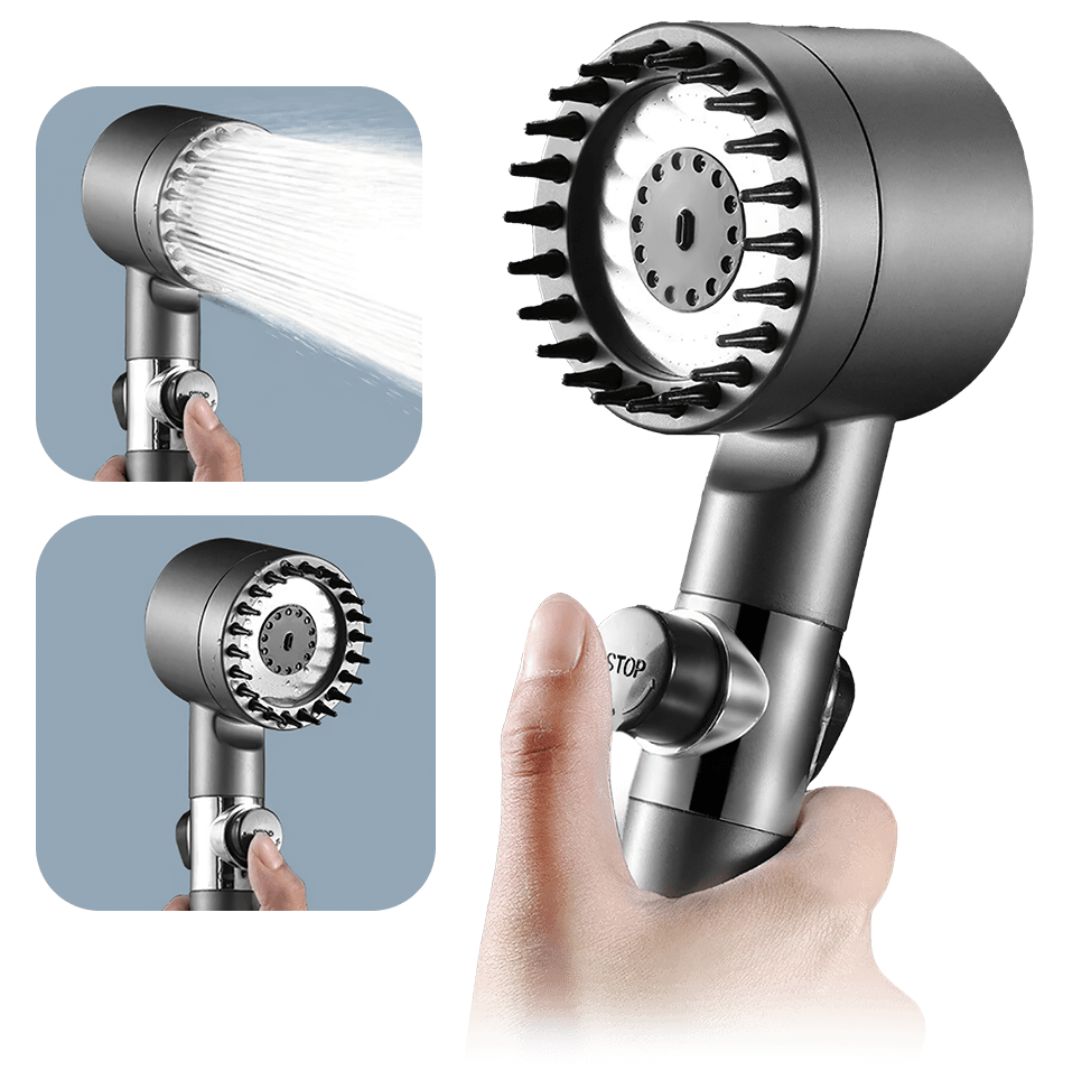 PowerStraal Dusjhode med Filter og 3 Justerbare Sprayalternativer | Skanto