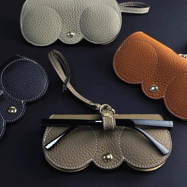 ShadeShield Mykt Skinn Solbrilleveske