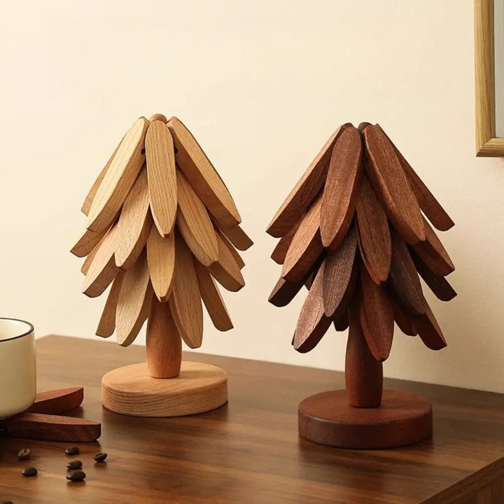 Bamboo Coaster Set 4-piece | Skanto