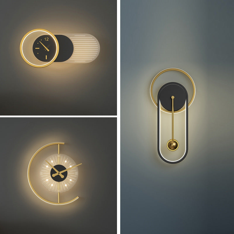 Skanto | Nordisk Minimalistisk Stille Klokke Vegglampe