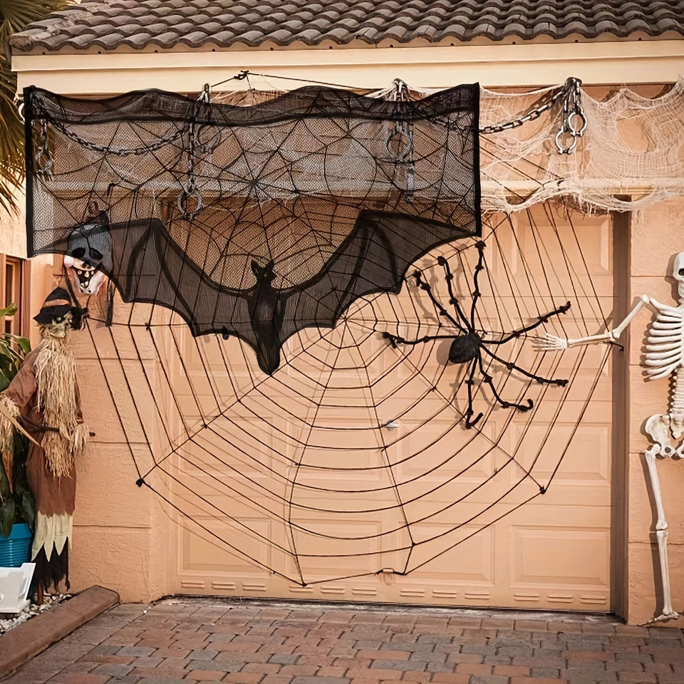 Skanto | Bordløper Sort Heklede Halloween Dekorasjon