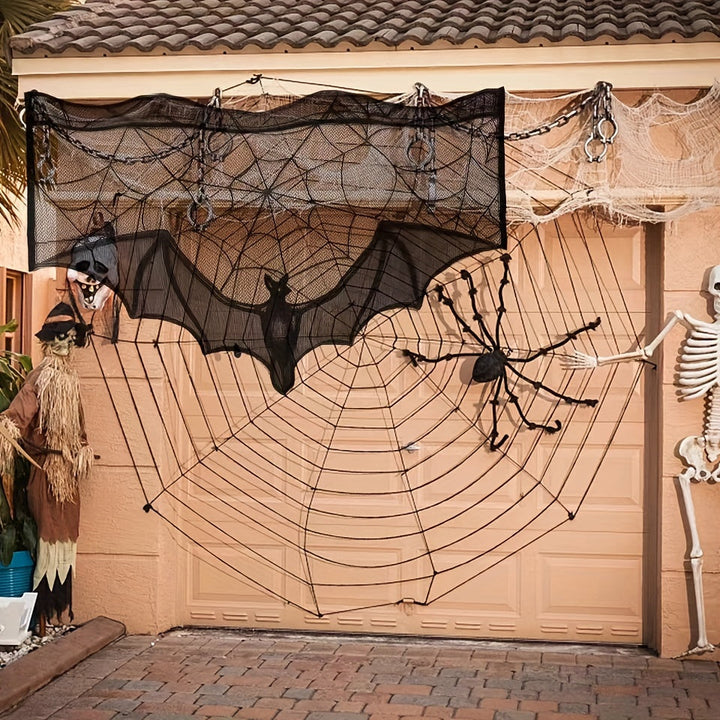 Skanto | Bordløper Sort Heklede Halloween Dekorasjon