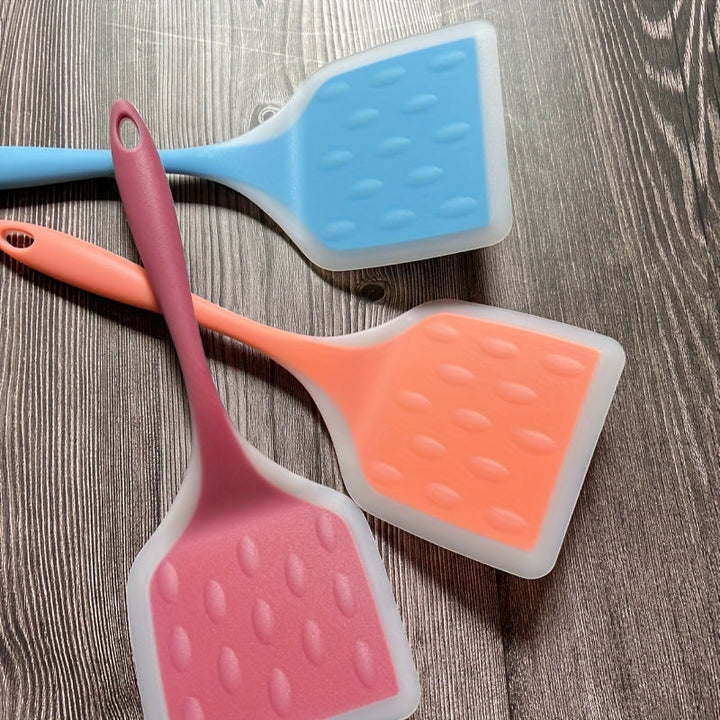 Skanto | Ekstra Stort Silikon Spatel Sett – Non-stick, Varmebestandig & Ergonomisk for Enkel Løsning av Mat, Perfekt for Matlaging & Baking