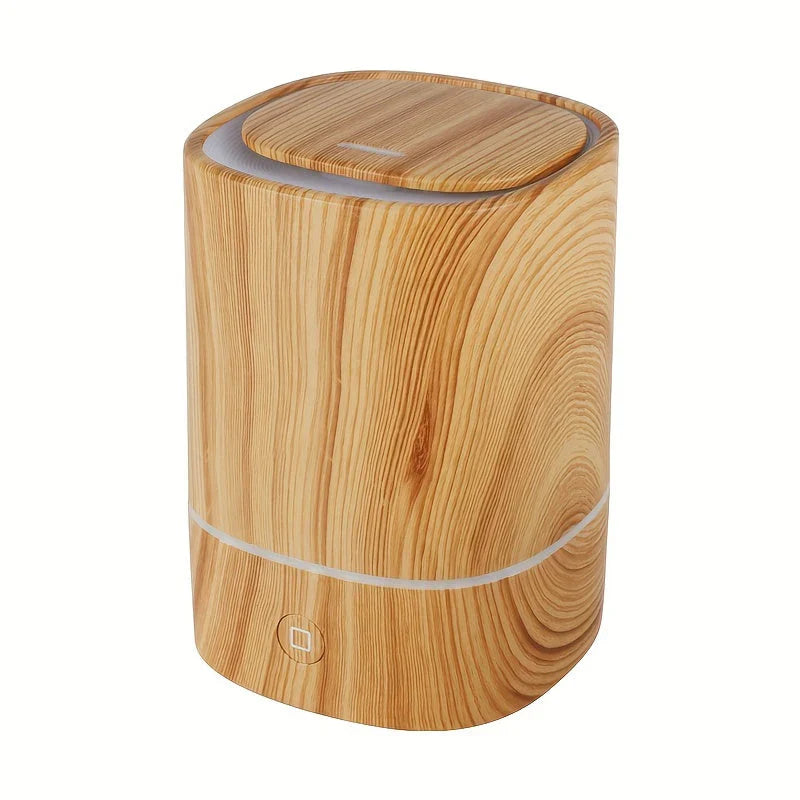 Skanto | Ultralyd Luftfukter med Trelook – Stille Aroma Diffuser med LED & Automatisk Avstenging