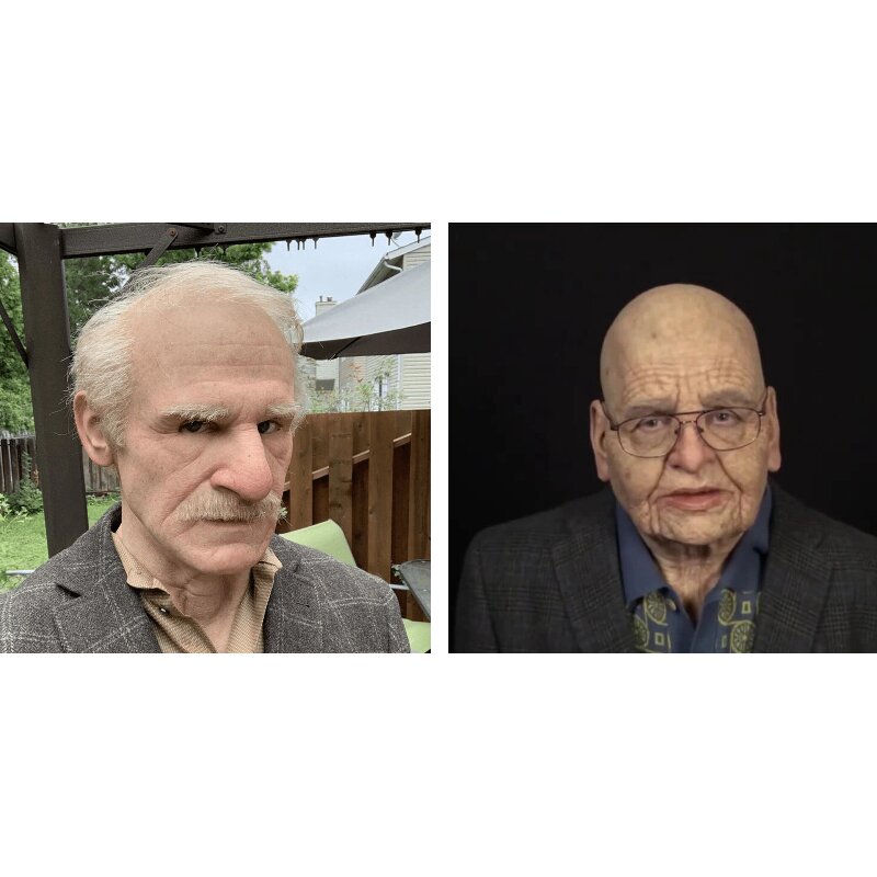 Creepy Old Man Maske – Realistisk Lateks Halloween Maske for Voksne | Skanto