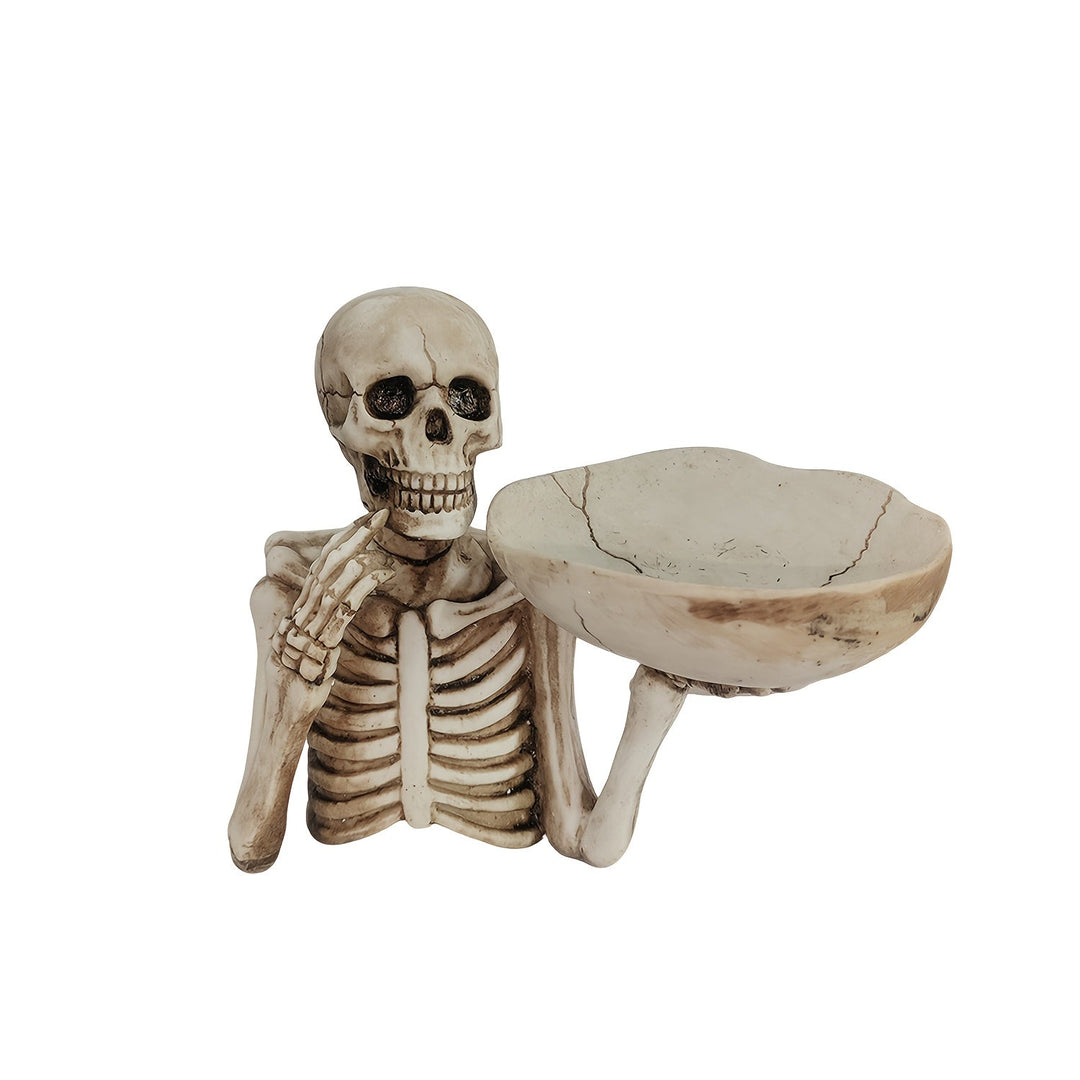 Skanto | GhoulBowl Hodeskalle Skål – Harpiks Halloween Godteri Skål og Gotisk Dekorasjon