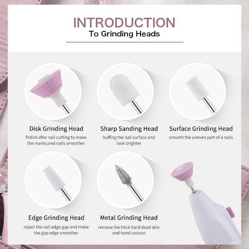NailPro Elektrisk Neglefil Sett 2-Pack | Skanto