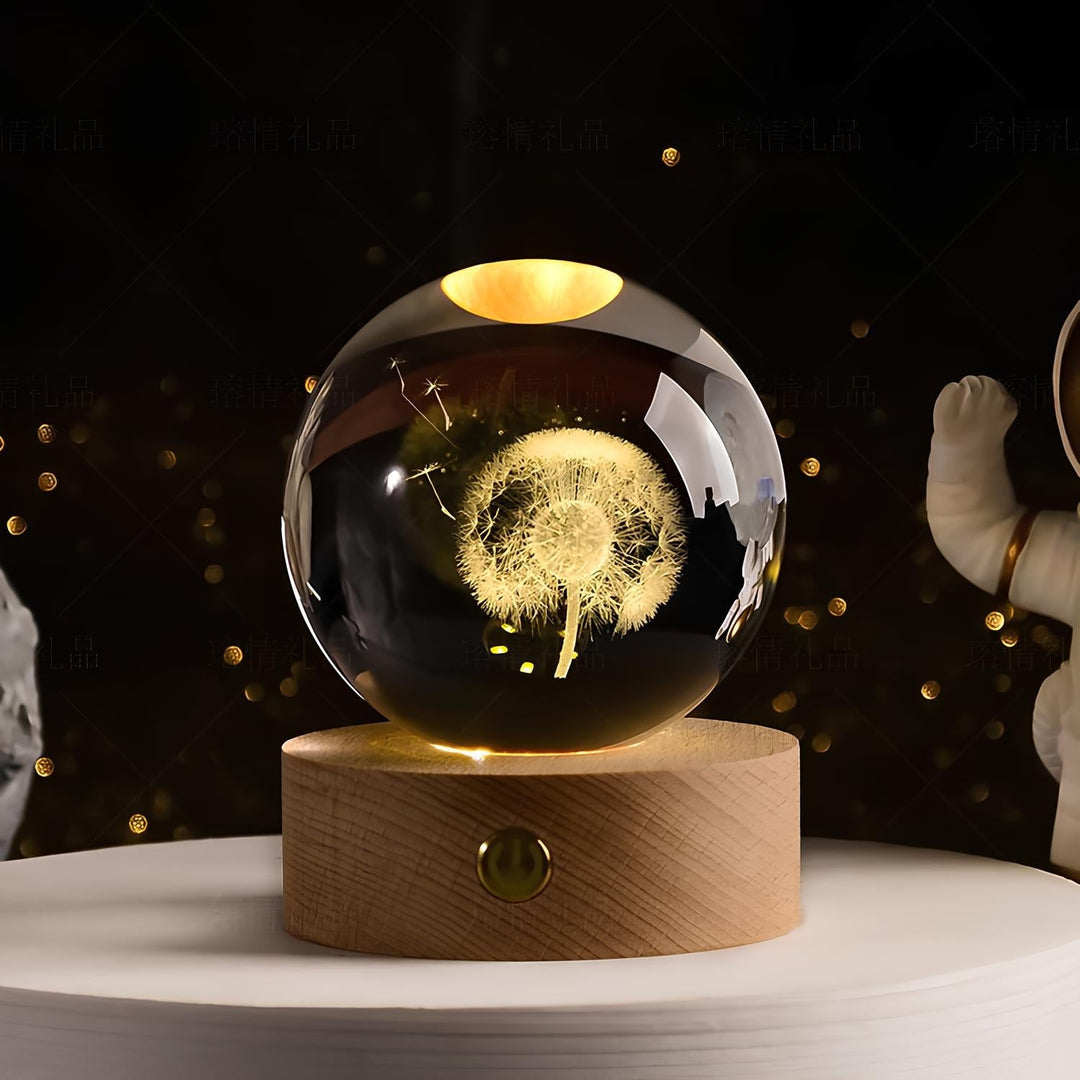 Skanto | SolarSphere – Krystall Solsystem med LED-belysning | Utdannings- og dekorasjonsgave