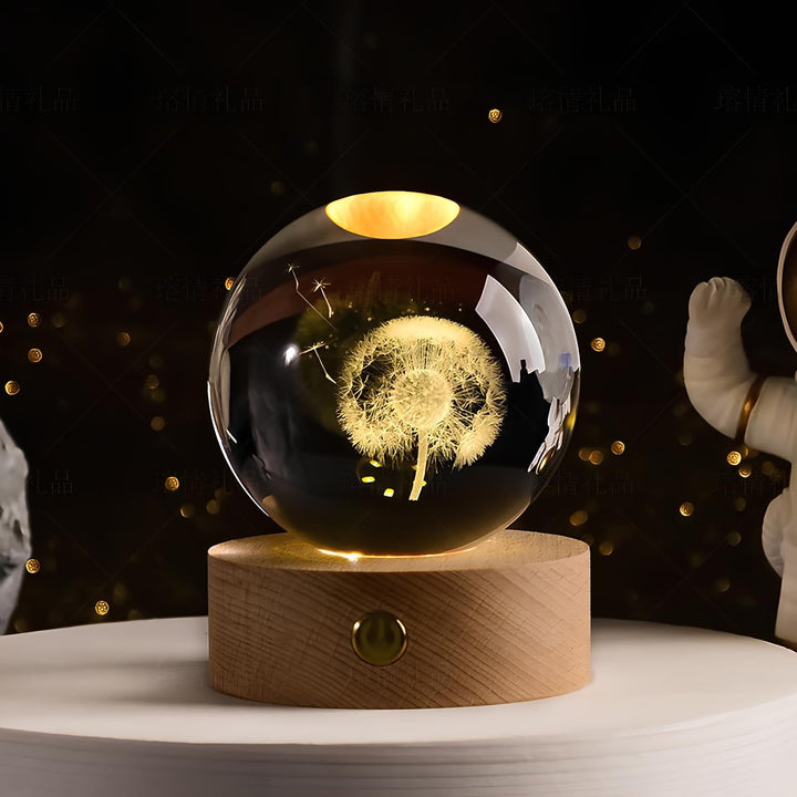 Skanto | SolarSphere – Krystall Solsystem med LED-belysning | Utdannings- og dekorasjonsgave
