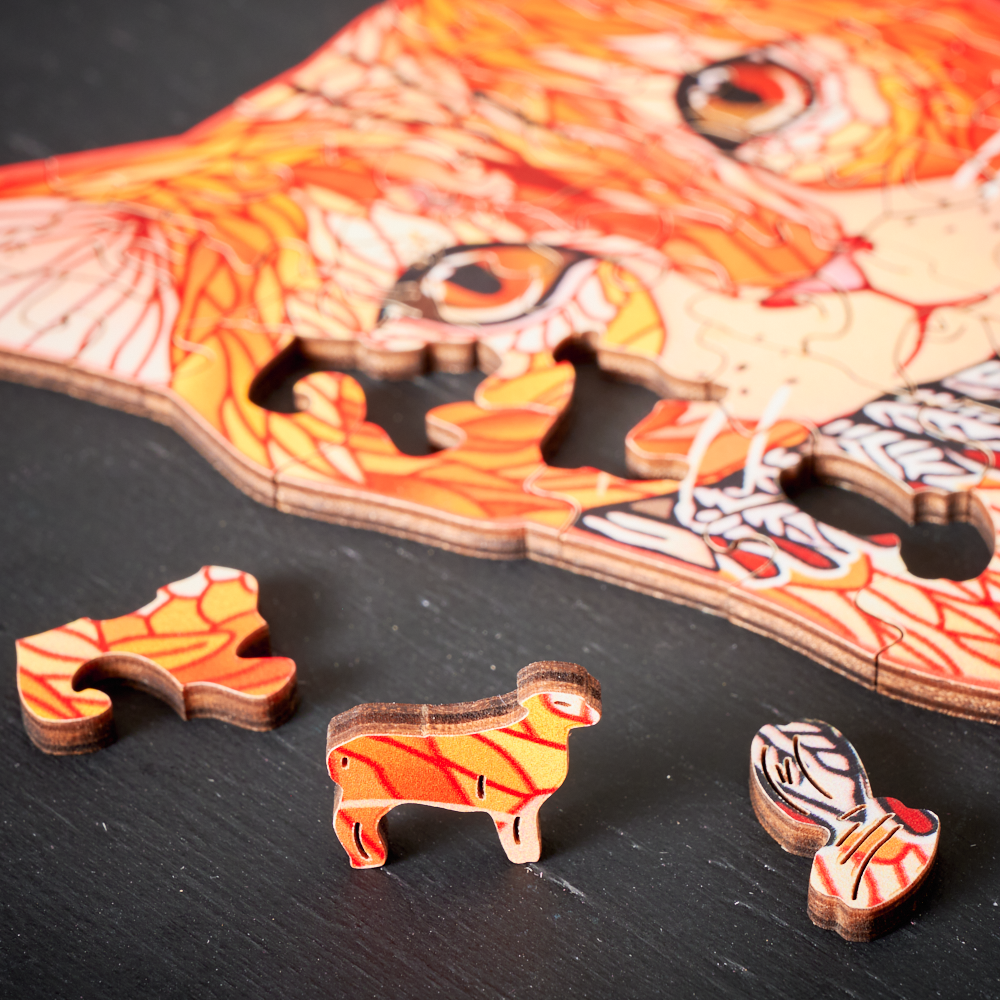 WoodlyShapes Puslespill – Kreative Dyr i Tre Skanto