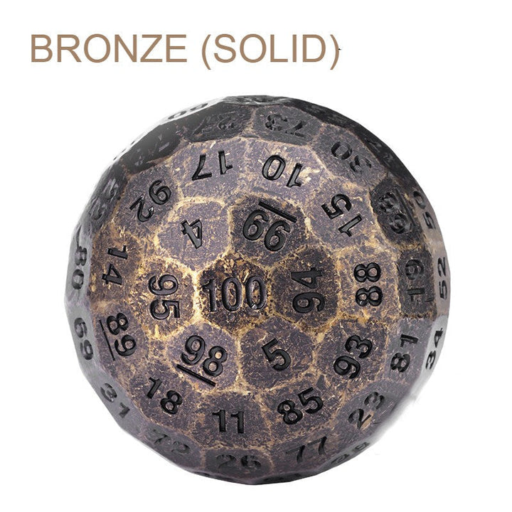 Skanto | 100-sidet polyhedron metall terninger med nummerering, designet for stor fest og flere muligheter