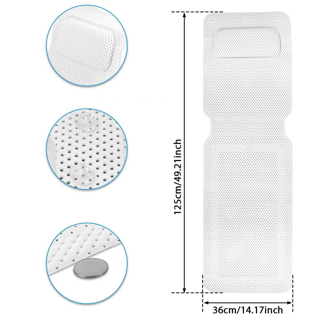 HydroComfort Non-Slip Badekar Matte med Pute Skanto