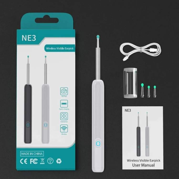 Skanto | EarScope Pro Ørevoksfjerner Kit | Høyoppløselig Kamera & LED Lys for Sikker Hjemmebruk