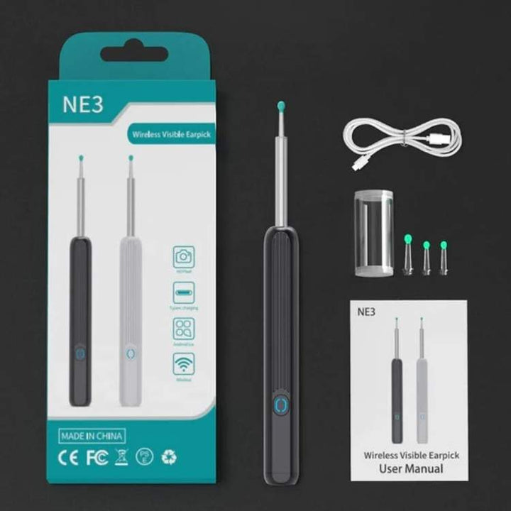 Skanto | EarScope Pro Ørevoksfjerner Kit | Høyoppløselig Kamera & LED Lys for Sikker Hjemmebruk