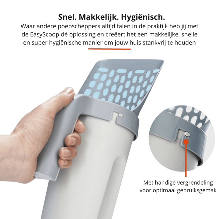 Skanto | QUICKCLUMP – Kattetoalett scoop med innebygd luktblokerende avfallscontainer