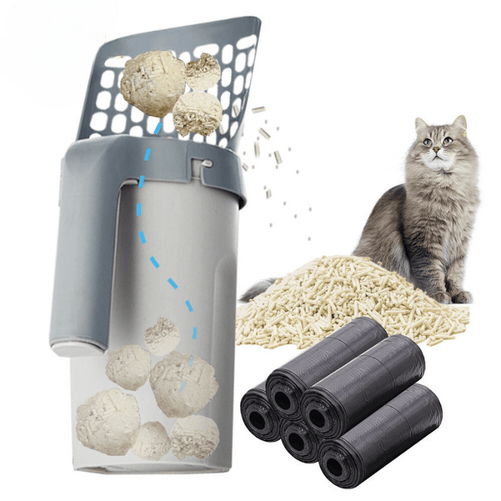 Skanto | QUICKCLUMP – Kattetoalett scoop med innebygd luktblokerende avfallscontainer