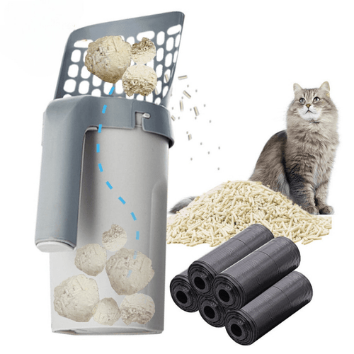 Skanto | QUICKCLUMP – Kattetoalett scoop med innebygd luktblokerende avfallscontainer