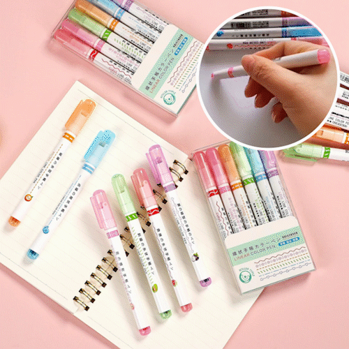 Skanto | BESTE GAVER TIL BARN - Dual Tip Markers med 6 forskjellige kurveformer fine spisser