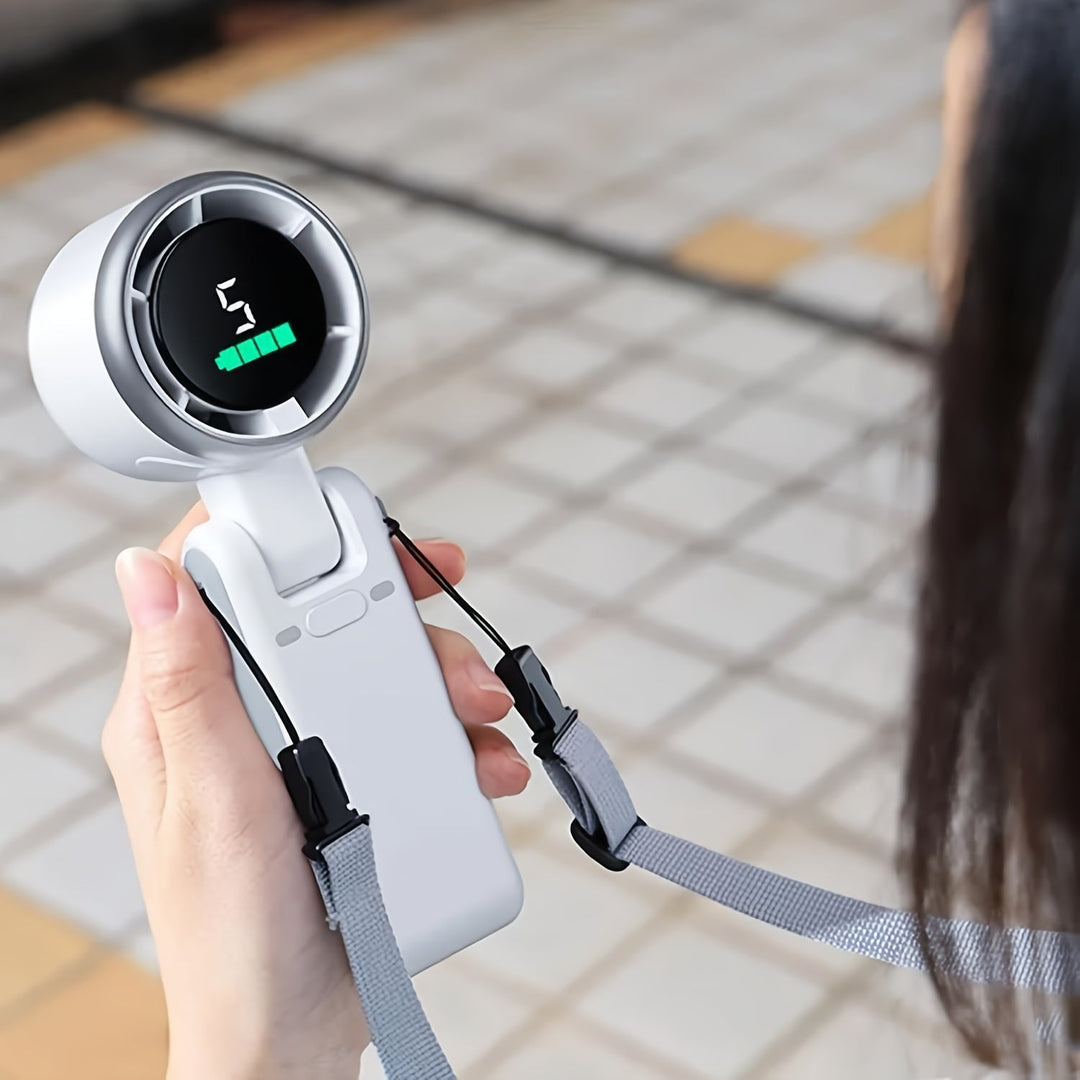 USB oppladbar håndholdt vifte med 5 hastigheter | Skanto