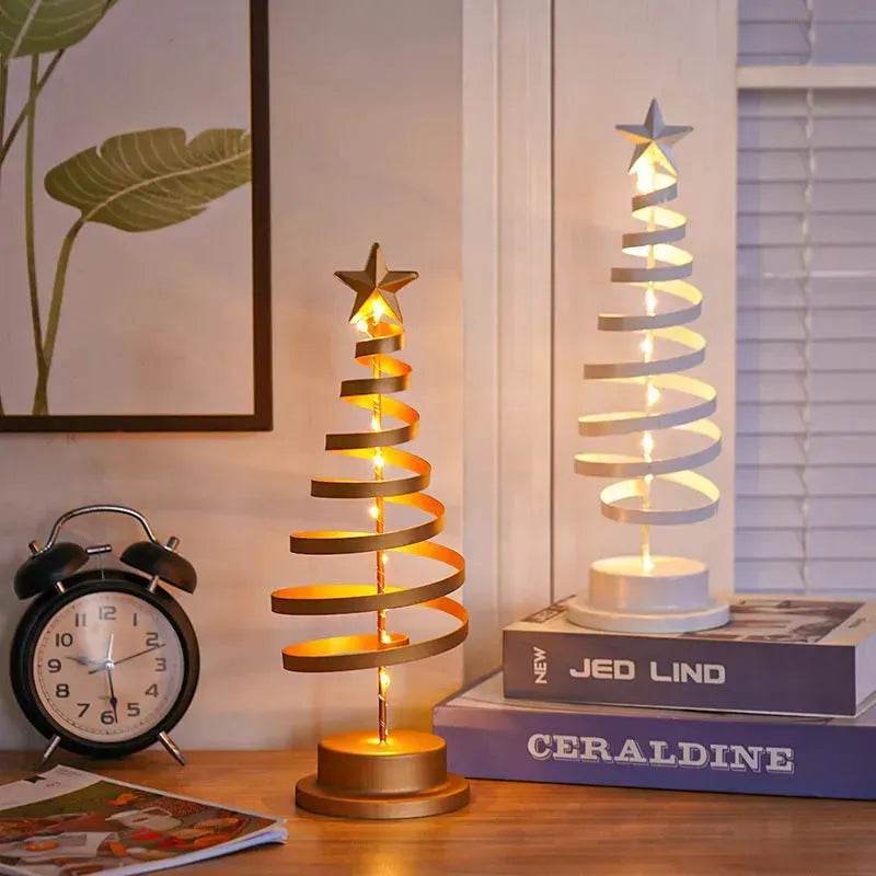 Skanto | Spiral LED Lys Juletre Dekorasjon Nattlys Smykker