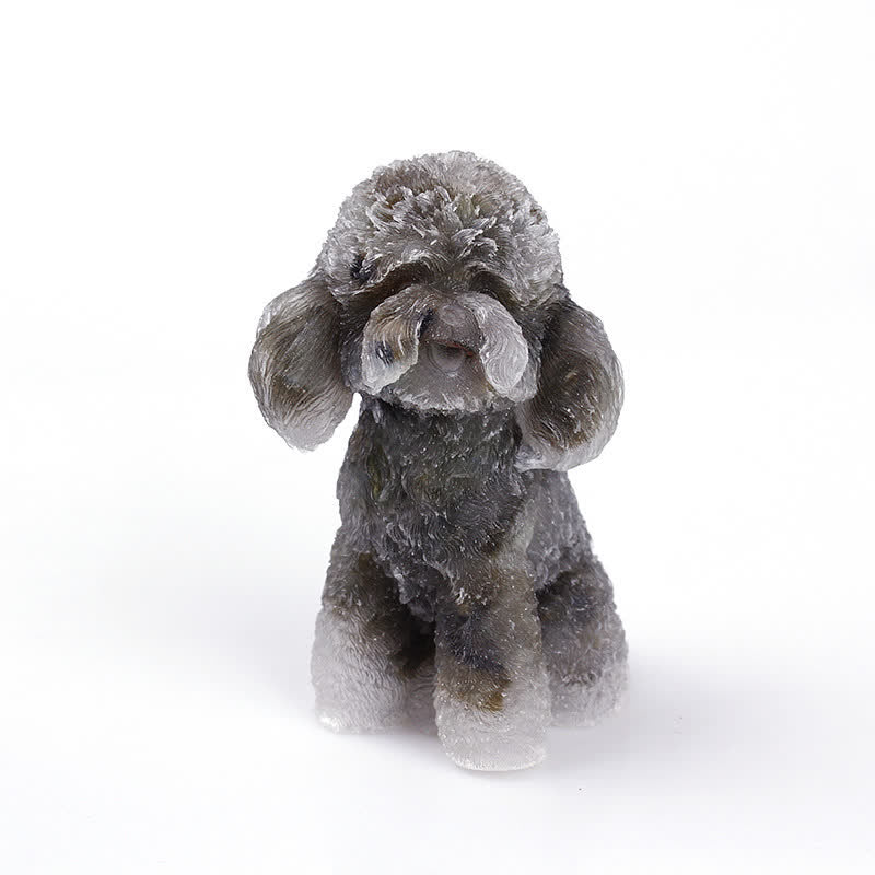 Skanto | Frendorf Naturlig Krystall Poodle Edelsteinsdekorasjon