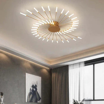 Skanto | Moderne Fyrverkeri-Stil Taklampe – Dekorativ LED Belysning for Stue, Soverom & Spisestue