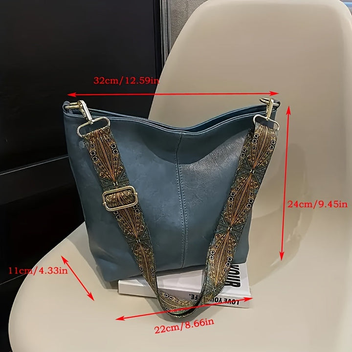 Skanto | CityPure PU Messengerbag – Hvit Urban Skulderveske med Glidelås