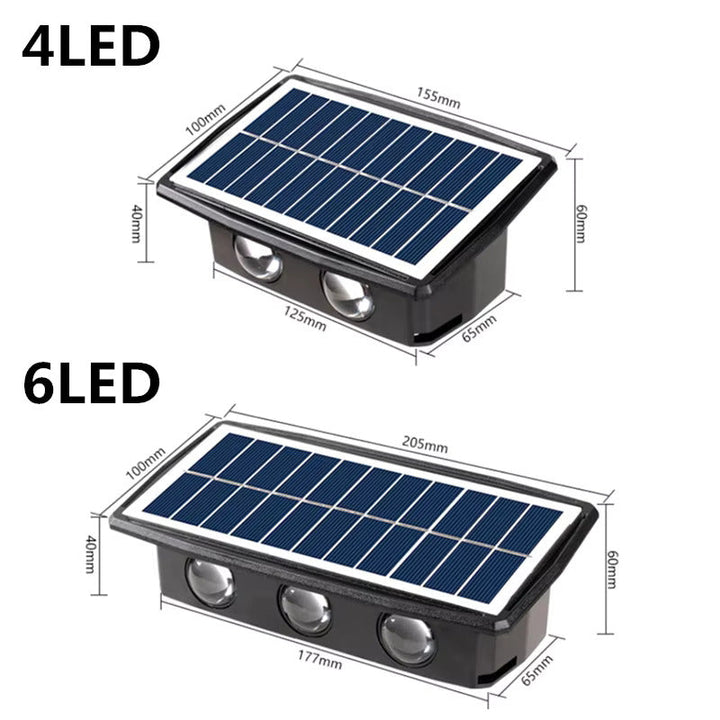 Skanto | Vegglykt Utendørs Sol LED Varm Hvit