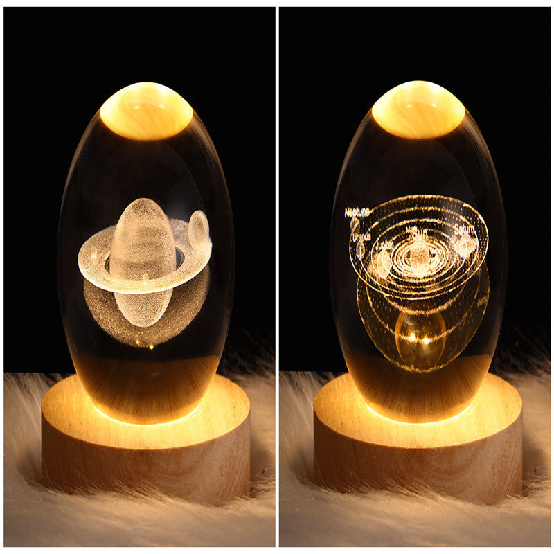 3D Galaxy Crystal Ball LED Nattlys | Skanto