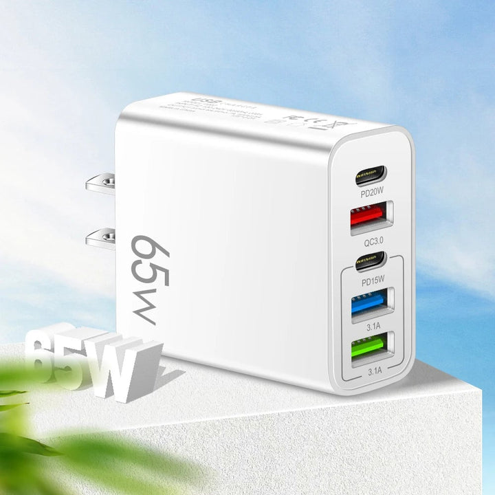 Multi-Port-Adapter 65W Hurtiglader - US-standard | Skanto