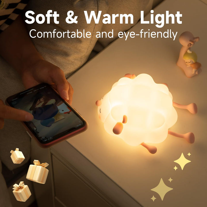 Oppladbar sau nattlampe med timer og dimmer | Skanto