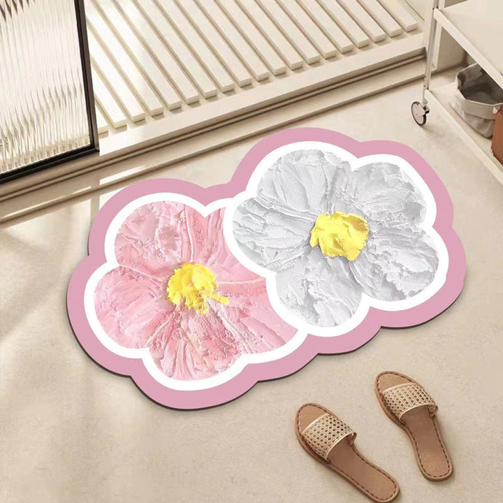 Blomstrete Baderomsgulvmatte | Skanto