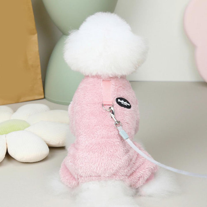 Skanto | Fleece kjæledyr elastisk jumpsuit med dragring