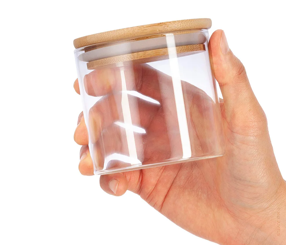 PureVorrat Glass Container Set – Oppbevaringskrukker med Trellokk | Tett og Stilfull | Moderne Kjøkkenoppbevaring | Skanto