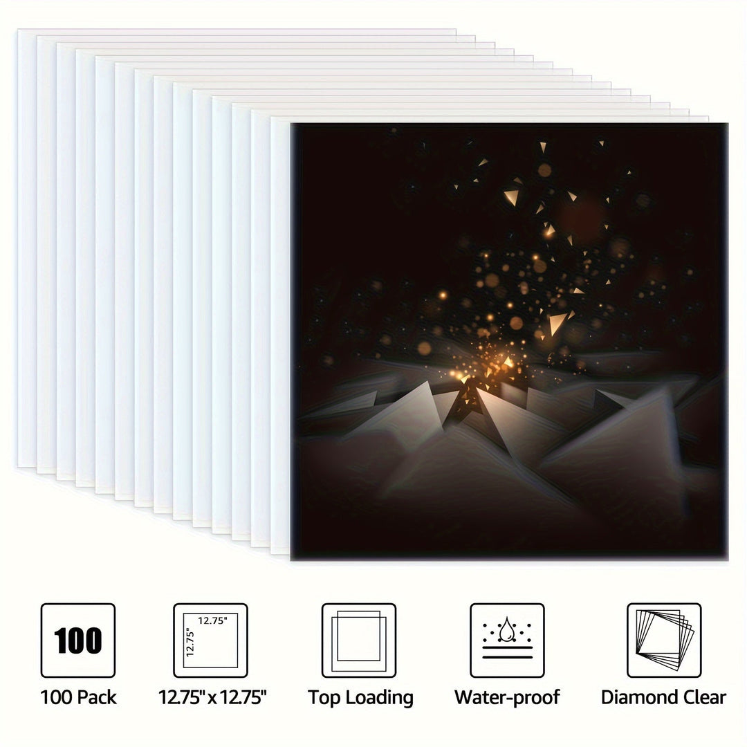 Skanto | Premium Gjennomsiktig Vinylbeskyttelse - 12,75" LP og Gatefold-beskyttelse, slitesterk 3mil tykkelse - Ideell for gaveinnpakning