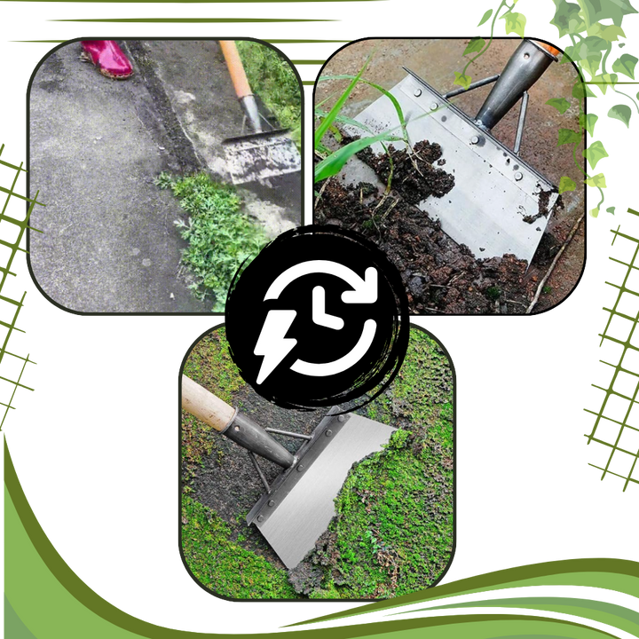 Effektiv rengjøringsspade for hagen