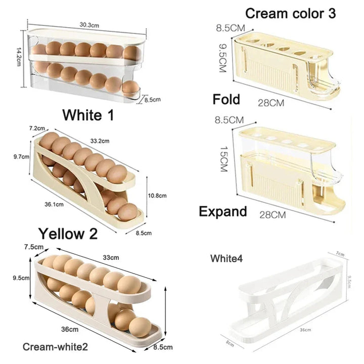 Egg Oppbevaringsboks Automatisk Rullende Eggholder Egg Oppbevaringsstativ | Skanto