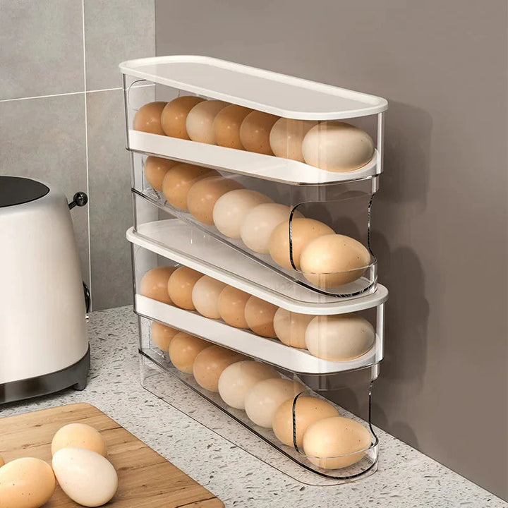 Egglagringsboks Automatisk Rullende Eggholder Egglagringsstativ | Skanto