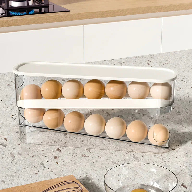 Egglagringsboks Automatisk Rullende Eggholder Egglagringsstativ | Skanto
