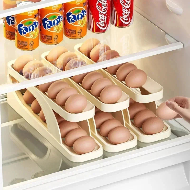 Egglagringsboks Automatisk Rullende Eggholder Egglagringsstativ | Skanto