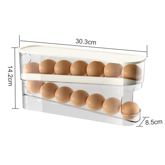 Egg Oppbevaringsboks Automatisk Rullende Eggholder Egg Oppbevaringsstativ | Skanto