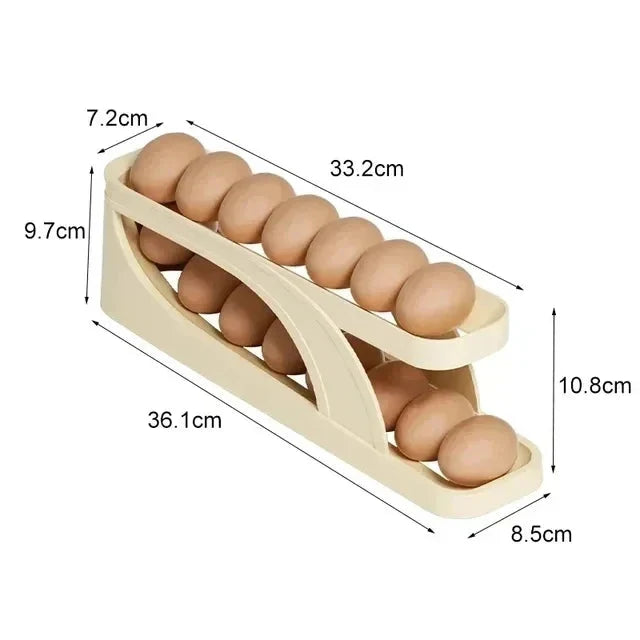 Egg Oppbevaringsboks Automatisk Rullende Eggholder Egg Oppbevaringsstativ | Skanto