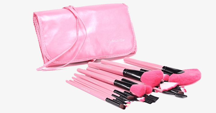 Skanto | 24-delt Pink Glory Penselssett med gratis etui