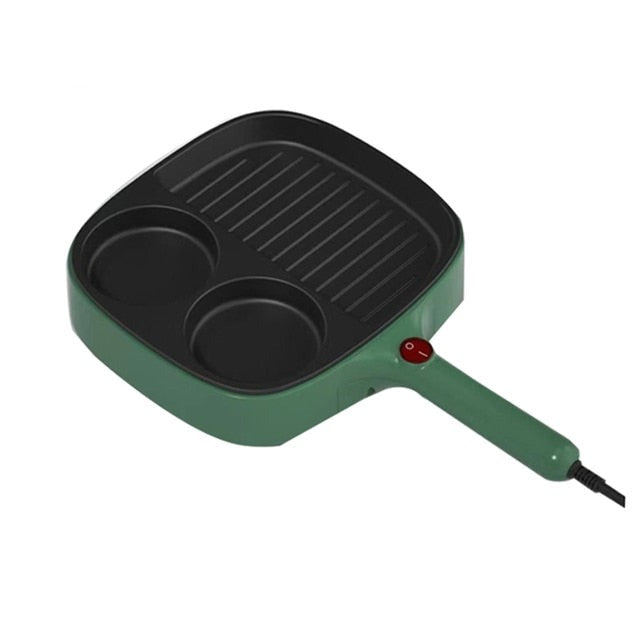 Elektrisk grillpanne 3-i-1 non-stick delt grillpanne | Skanto