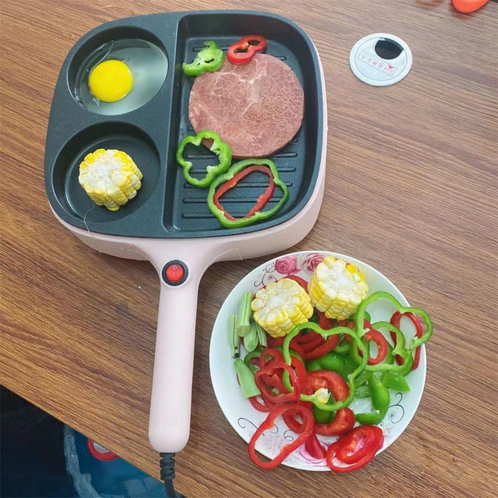 Elektrisk grillpanne 3-i-1 non-stick delt grillpanne | Skanto