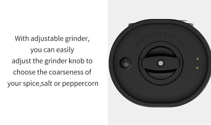 Elektrisk salt pepperkvernsett USB-oppladbar automatisk krydderkvern | Skanto