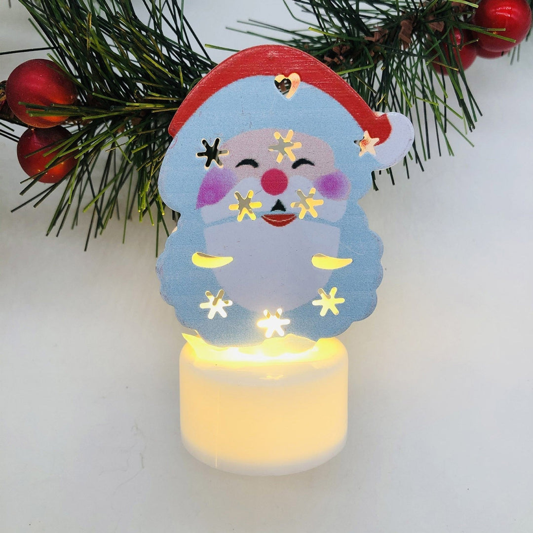 Skanto | Elektroniske LED Julelys Lamper - Sett med 10 - Søte Nisse, Snømann & Tre Nattlys for Festlig Hjem, Fest & Hagedekor