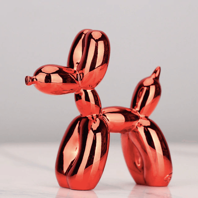 Skanto | Elektroplaterte ballonghund skulptur